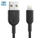 کابل انکر USB-A به Lightning قیمت کابل USB-A به لایتنینگ آیفون مدل Anker A8432H12 طول 3 فوت یا 92 سانتی متر با گارانتی خدمات طلایی ایستا