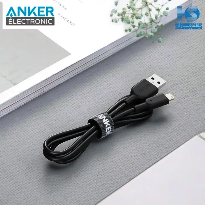 کابل انکر USB-A به Lightning قیمت کابل USB-A به لایتنینگ آیفون مدل Anker A8432H12 طول 3 فوت یا 92 سانتی متر با گارانتی خدمات طلایی ایستا