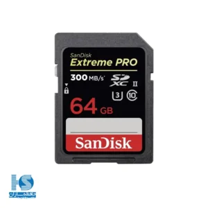 کارت حافظه SDXC سن دیسک مدل Extreme Pro سرعت 2000X 300MBps ظرفیت 64 گیگابایت