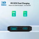 پاور بانک رو پاور مدل RP-PB1236. پاوربانک روپاور RAVPOWER RP-PB1236 PD Pioneer 10000mAh 20W Dual Port Power Bank