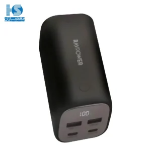 پاوربانک راوپاور RP-PB208Pro. پاور بانک راو پاور مدل RAVPower Power Bank RP-PB208PRO 20000MAH GaN PD65W 4-Port Portable Charger Offline Black