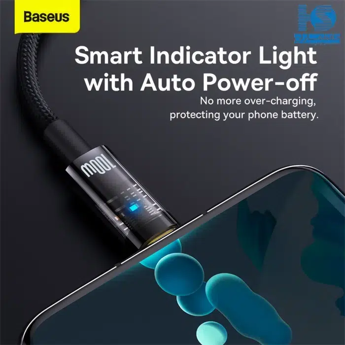 کابل بیسوس USB به تایپ سی Explorer قیمت کابل شارژ و انتقال دیتا باسئوس USB A به Type C مدل Baseus اکسپلورر Auto Power-Off گارانتی 24ماهه‌ی آونگ
