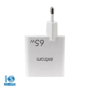 شارژر اکستروم 65 وات تایپ سی و USB مدل Axtrom AWC65WPQ-W