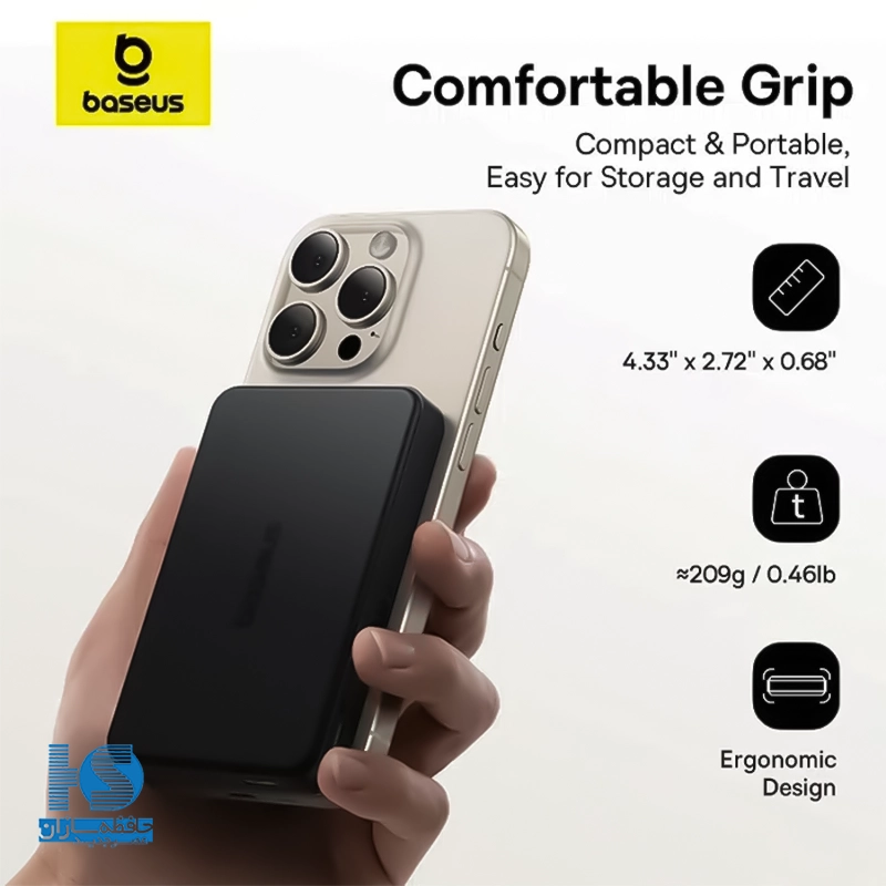 پاوربانک بیسوس Baseus Airpow II ظرفیت 10000 میلی آمپر 22.5 وات