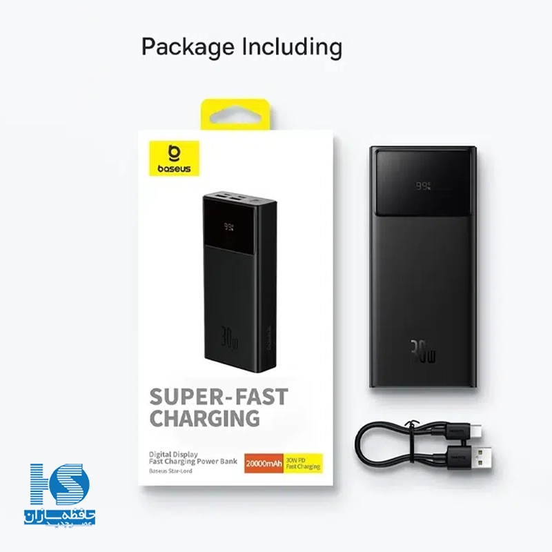 پاوربانک بیسوس ظرفیت 10000mAh میلی آمپر ساعت مدل Star-Lord توان 30 وات