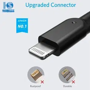 کابل انکر لایتنینگ به USB-A قیمت کابل شارژ آیفون Anker PowerLine II Lightning مدل A8433H22 طول 180 سانتی متر  برای iPhone و iPad با گارانتی خدمات طلایی ایستا