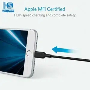 کابل انکر لایتنینگ به USB-A قیمت کابل شارژ آیفون Anker PowerLine II Lightning مدل A8433H22 طول 180 سانتی متر  برای iPhone و iPad با گارانتی خدمات طلایی ایستا