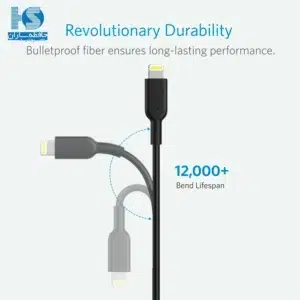 کابل انکر لایتنینگ به USB-A قیمت کابل شارژ آیفون Anker PowerLine II Lightning مدل A8433H22 طول 180 سانتی متر  برای iPhone و iPad با گارانتی خدمات طلایی ایستا