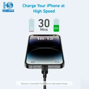 کابل انکر USB-C به لایتنینگ آیفون قیمت کابل شارژ Anker 322 تایپ سی به Lightning طول 180 سانتی متر مدل A81B6 گارانتی 36 ماهه‌ی خدمات طلایی ایستا