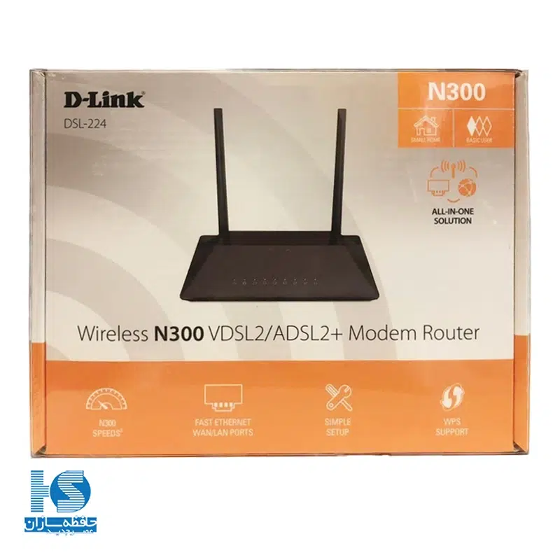مودم روتر دی لینک N300 مدل Wireless VDSL و ADSL2+ سری DSL-224