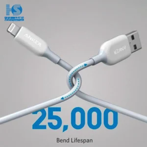 کابل شارژ انکر USB به لایتنینگ آیفون قیمت Anker PowerLine III A8813 مدل USB-A به Lightning برای اپل طول 180 سانتی متر با گارانتی خدمات طلایی ایستا