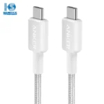 کابل شارژ انکر تایپ سی به تایپ سی قیمت سیم انتقال اطلاعات Anker 322 مدل A81F5 رابط USB-C به USB-C طول 0.9 متر با گارانتی خدمات طلایی ایستا