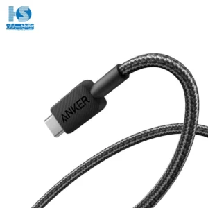 کابل انکر USB به تایپ سی مدل A81H5 قیمت سیم شارژ Anker مدل USB-A به USB-C سرعت انتقال ۴۸۰ Mbps روکش نایلون و پلی‌استر با گارانتی خدمات طلایی ایستا