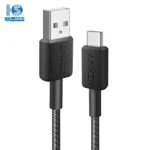کابل انکر USB به تایپ سی مدل A81H5 قیمت سیم شارژ Anker مدل USB-A به USB-C سرعت انتقال ۴۸۰ Mbps روکش نایلون و پلی‌استر با گارانتی خدمات طلایی ایستا