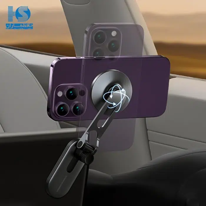 هولدر موبایل بیسوس سری T-Space قیمت پایه نگهدارنده گوشی باسئوس مدل Baseus T-Space Series آهنربایی تلسکوپی و تاشو با گارانتی 18 ماهه‌ی آونگ