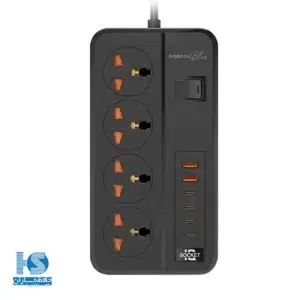 چندراهی برق هوشمند و شارژر پرودو مدل Blue 4 AC Power Strip PB-FWCH034-BK