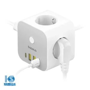 چندراهی برق 20 وات بیسوس چهار پورت مدل PowerCombo Cube Power Strip