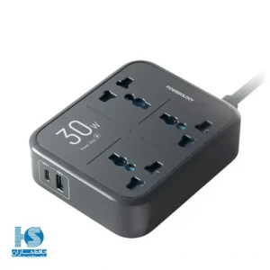 چندراهی برق محافظ دار پاورولوژی مدل Power strip 3AC 3250W PWCUQC037