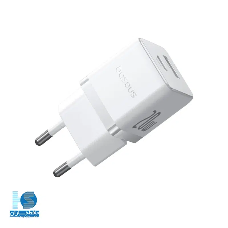 شارژر دیواری 20 وات بیسوس با دو خروجی تایپ سی و USB-A مدل Baseus Palm