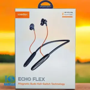 هدفون دورگردنی پرودو Echo Flex هندزفری بلوتوثی Porodo Soundtec مدل Magnetic Buds Hall-Switch Technology با مهلت تست هفت روزه و گارانتی تعویض کالای شش ماهه