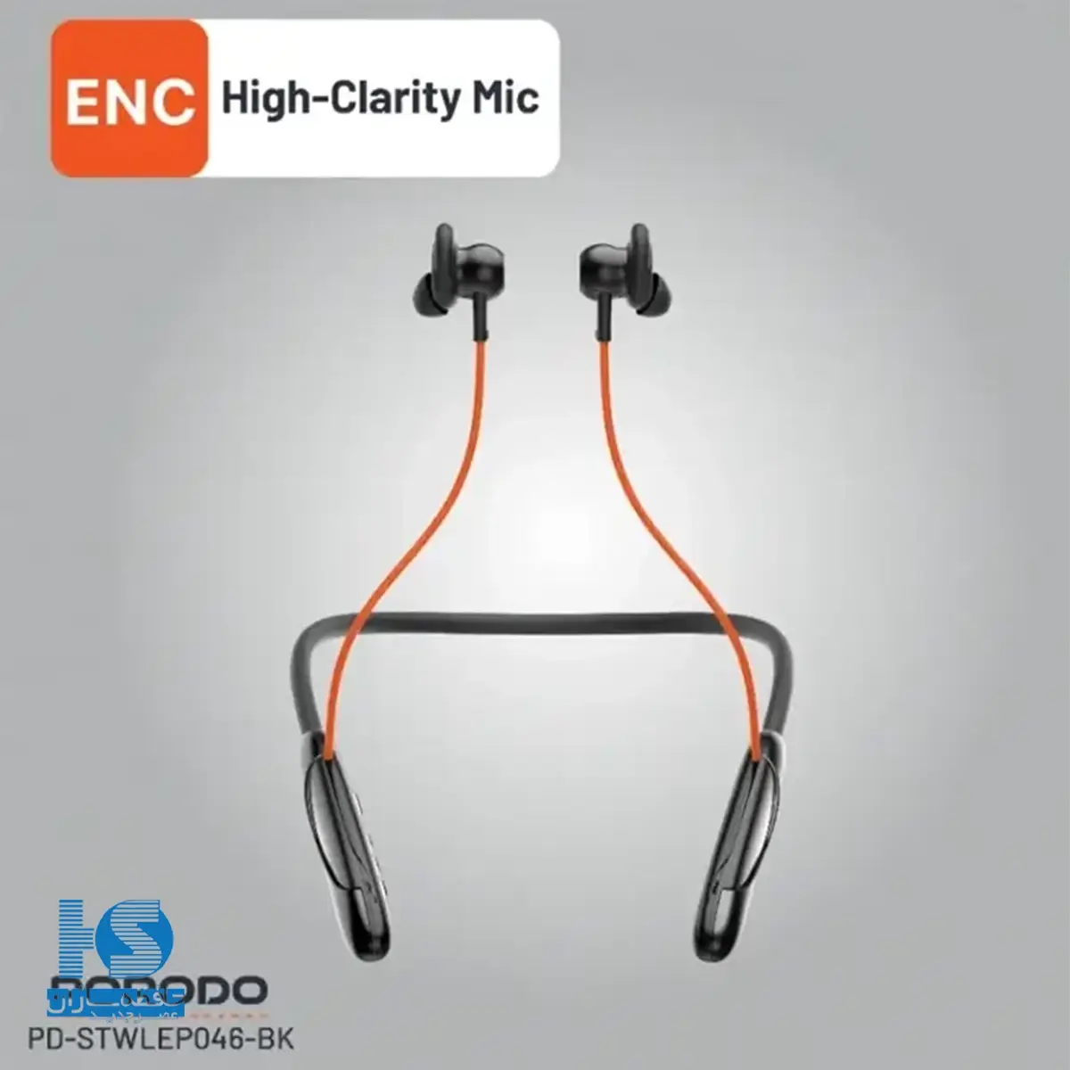 هدفون دورگردنی پرودو Echo Flex هندزفری بلوتوثی Porodo Soundtec مدل Magnetic Buds Hall-Switch Technology با مهلت تست هفت روزه و گارانتی تعویض کالای شش ماهه