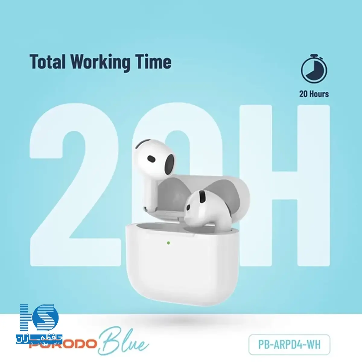 هندزفری بلوتوثی پرودو EarBuds 4 هدفون بی‌سیم Porodo Blue PB-ARPD4