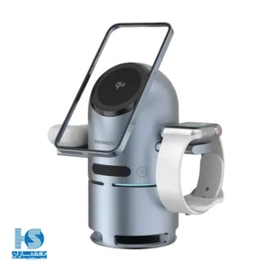 پایه شارژ پاورولوژی و اسپیکر بلوتوثی Qi2 مدل PWC039