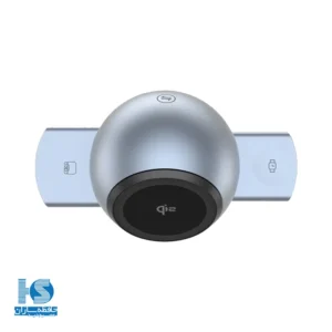 پایه شارژ پاورولوژی و اسپیکر بلوتوثی Qi2 مدل PWC039