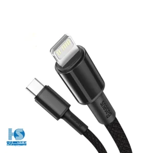 کابل بیسوس تایپ سی به لایتنینگ 20 وات 2 متر Baseus High Density Braided