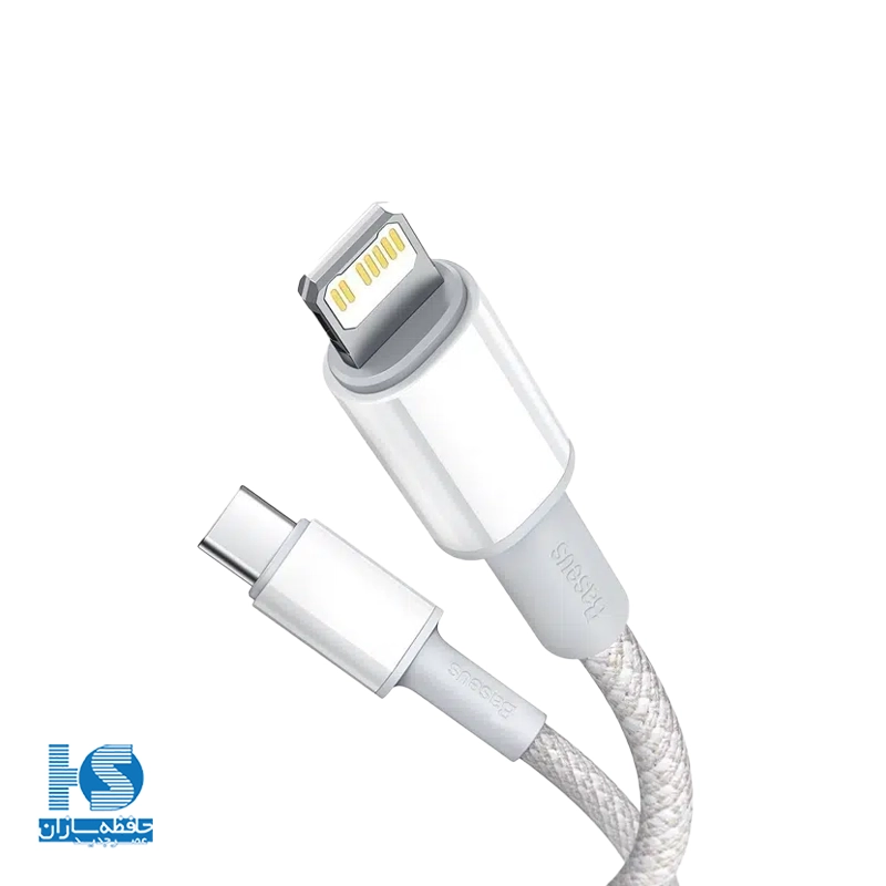کابل بیسوس تایپ سی به لایتنینگ 20 وات 2 متر Baseus High Density Braided