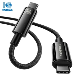 کابل بیسوس 240 وات تایپ سی به تایپ سی کابل شارژ باسئوس مدل Tungsten Gold