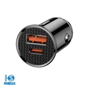 شاژر فندکی بیسوس 30 وات تایپ سی و USB مدل Circular Plastic