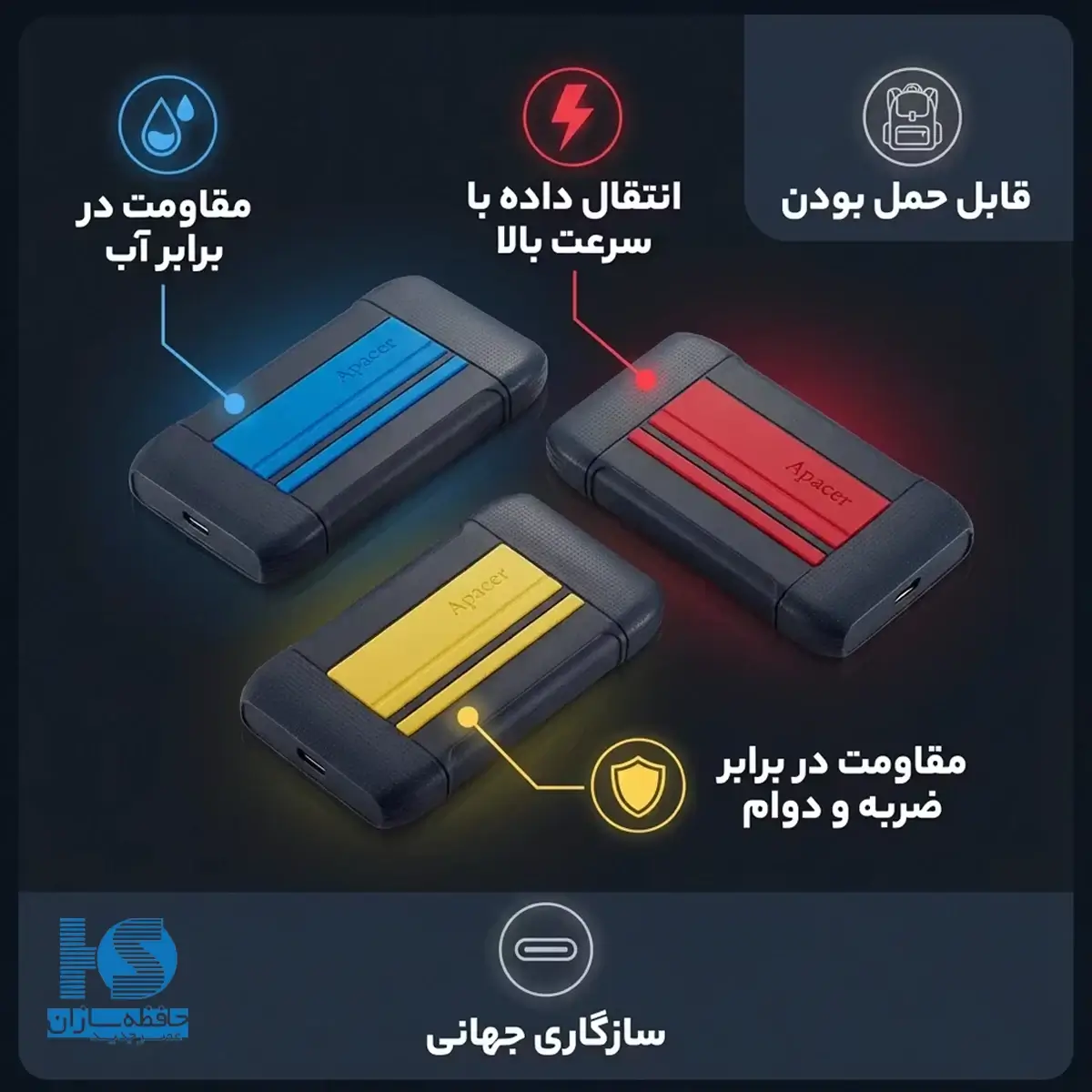 هارد اکسترنال اپیسر مدل AC633 ظرفیت 1 ترابایت