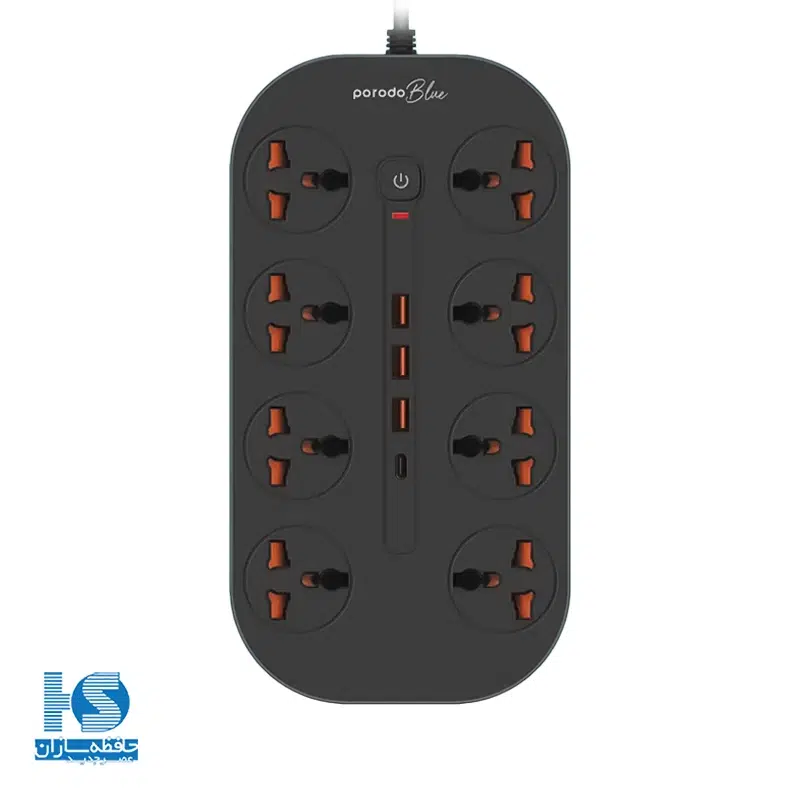 Blue 8 AC Power Strip PB-FWCH035-BK
