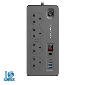 چندراهی برق  پاورولوژی مدل Power Strip 4AC PWCUQC045BK