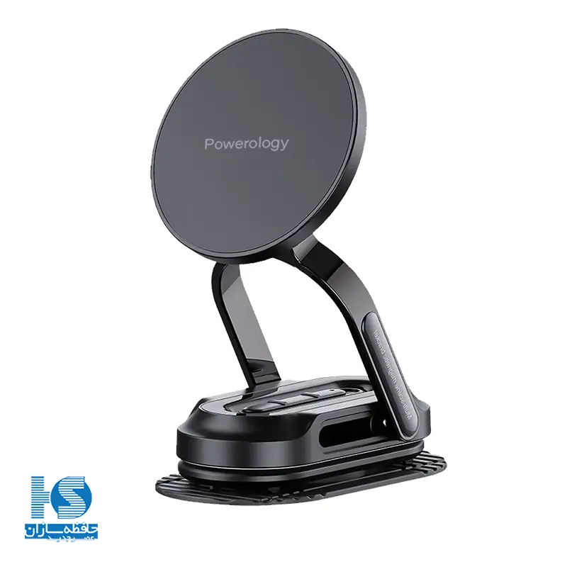پایه نگهدارنده گوشی موبایل پاورلوژی مدل Flexi Mount Magsafe Car Holder PWSKR05BK