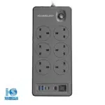 چندراهی برق محافظ دار پاورولوژی مدل Power Strip 6AC PWCUQC046BK