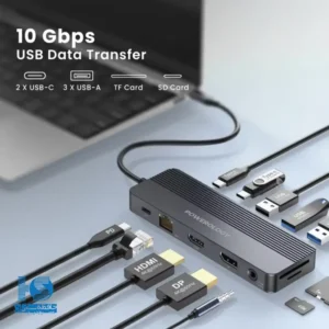 هاب USB-C پاورولوجی 12 پورت مدل PWYSTC8721
