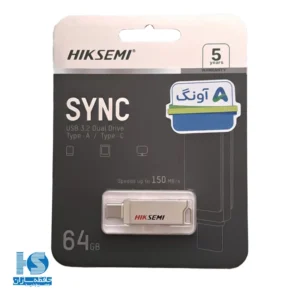 فلش مموری OTG هایک سمی مدل E327C SYNC USB3 ظرفیت 64 گیگابایت