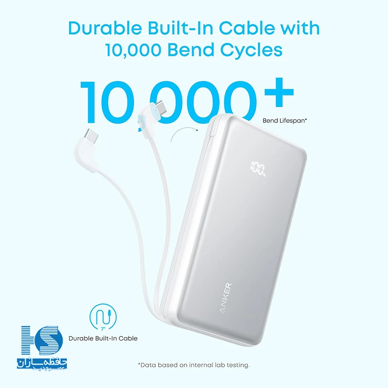 پاوربانک ۲۰۰۰۰ میلی‌آمپر انکر مدل Anker Zolo A110E توان ۲۲.۵ وات